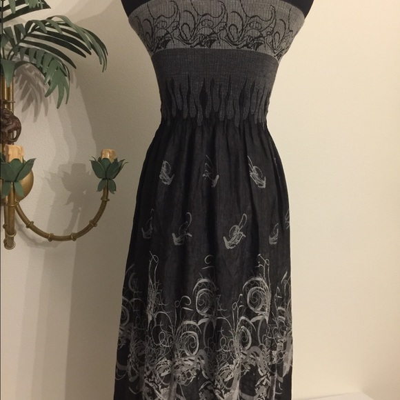 Anthropologie lapis🌷black gray dress size small - Picture 7 of 7